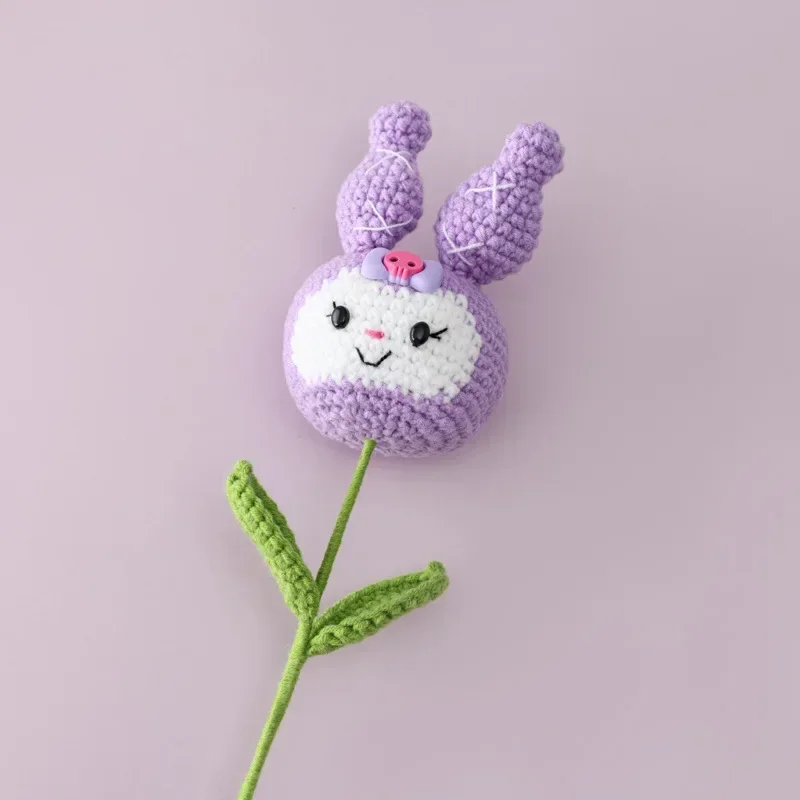 1pc Handmade Simulation Crochet Flower Cartoon Animal Bouquet Desk Decora Lovely Doll Gif for Kids Children\'s Day Wholesale 2024