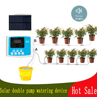 1/2  Intelligent Drip Irrigation Water  Timer System Garden Automatic Watering Device Solar Energy ChargingPotted Plant