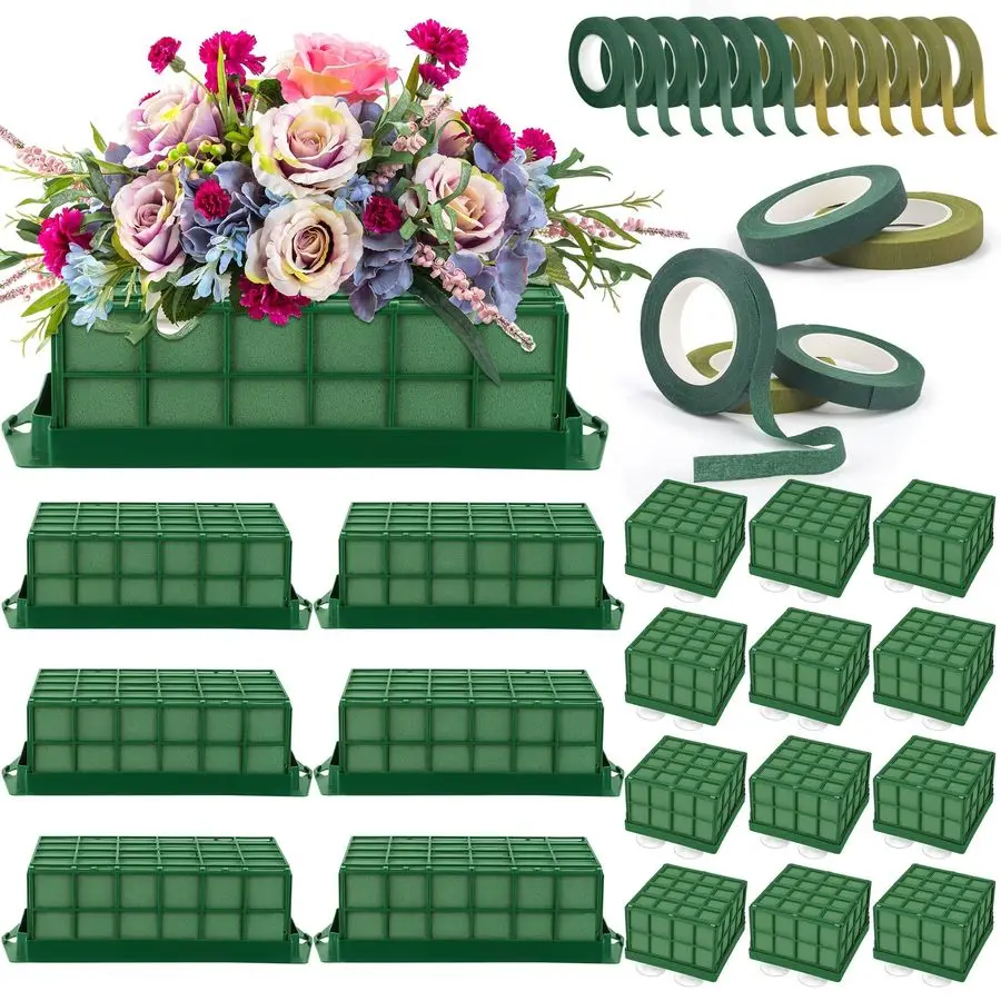 

Пакеты Цветочная пенопластовая клетка Прямоугольный и квадратный держатель для цветов с цветочными блоками из пенопласта Держатели для цветочных клеток Поставка цветочных композиций