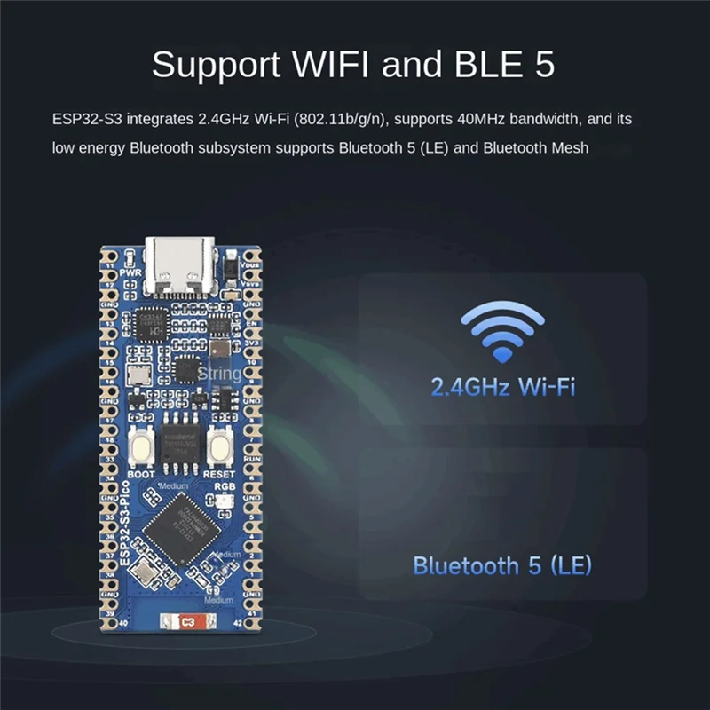 Excelente microcontrolador Placa de desarrollo Wi-Fi de 2,4 Ghz Procesador de doble núcleo de 240 Mhz