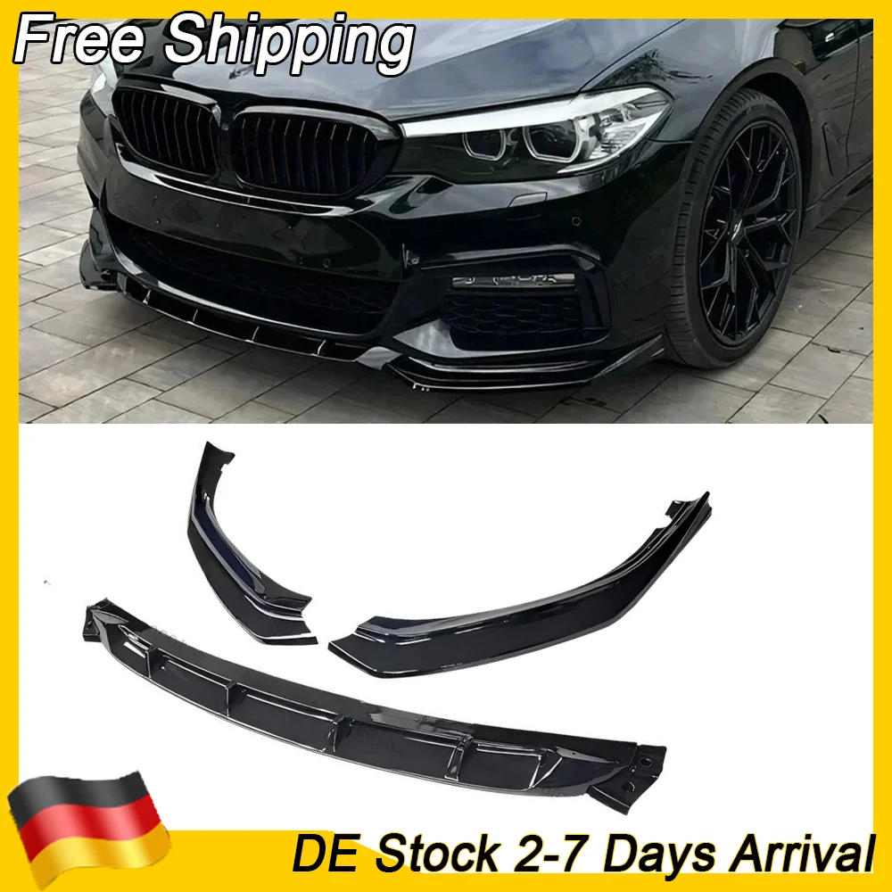 Image of Für BMW 5er G30 G31 520i 530i 540i M-Sport 2017-2020 Auto Frontschürze Lip Spoiler Splitter Diffusor Körper Kits