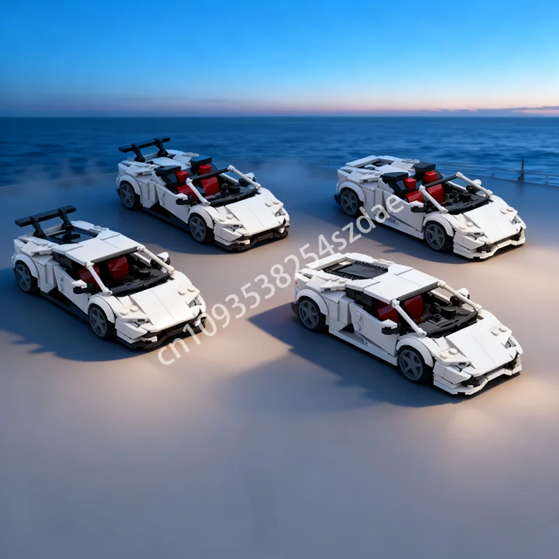 

483 шт. MOC Lamborghiniesрованная Huracan Wide City Модель Строительные блоки Игрушка Строительная идея Обучение Рождественский подарок Кирпич Дети