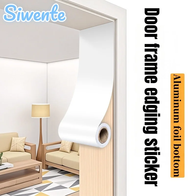 

Aluminum Foil Bottom Marble Pattern Self-adhesive Wall Sticker Waistline Skirting Line Window Door Frame Edging Sticker Decor