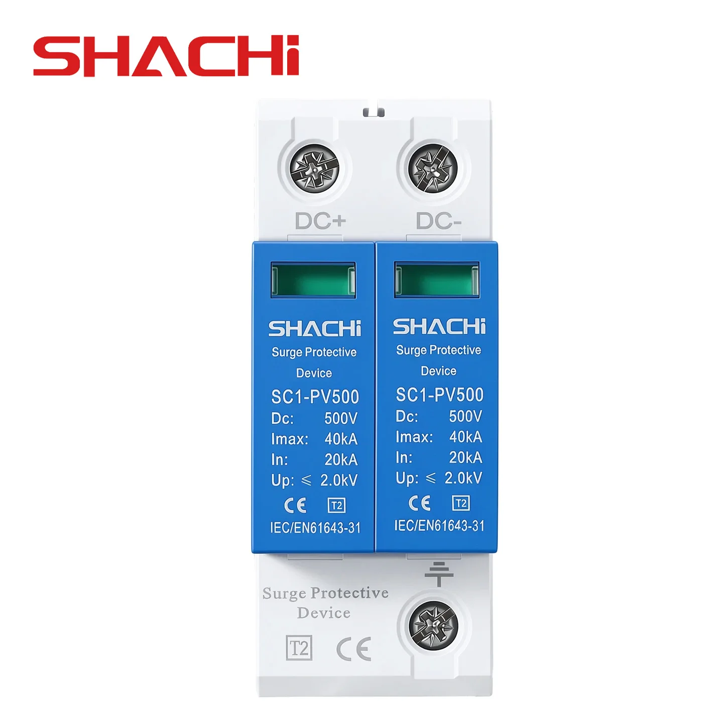 SHACHI DC  SPD 500V 600V 800V 1000V 10KA-20KA 20KA-40KA House Surge Protector Protective Low-voltage Arrester Device