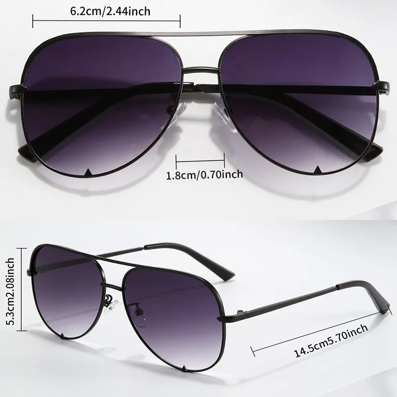 European And American Retro Style Double Beam Toad Mirror Men and Women Metal Sunglasses image 6