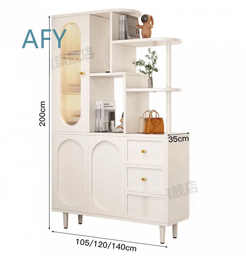 Solid Wood Shoe Cabinet for Door to Door Installation Against Wall Entrance Hallway Living Room Storage Locker with Cream