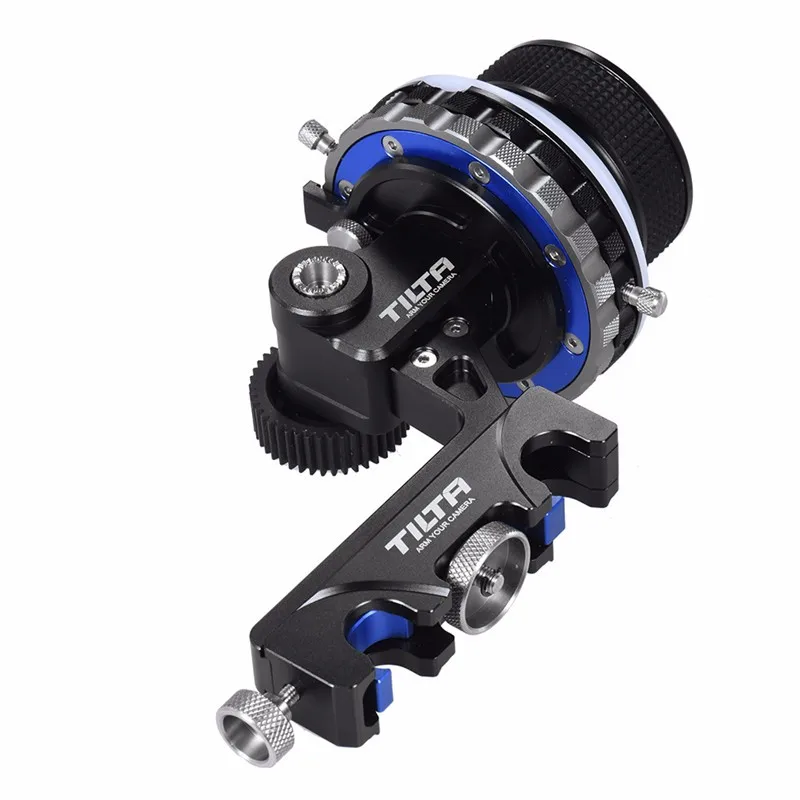 Tilta FF-T03 DSLR Follow Focus Kit Hard stop 15mm/19mm Rod clamp + Crank handle + 40mm whip for 5D2/5D3/D800