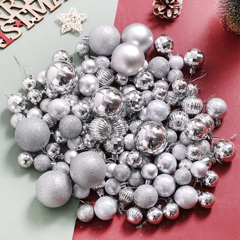 10/20/30/40/50/100 Stück Frohe Weihnachten Kugeln Hängende Weihnachtsbaumdekoration für Heimdekoration Neujahr 2026 Navidad Partyzubehör – Detail 9