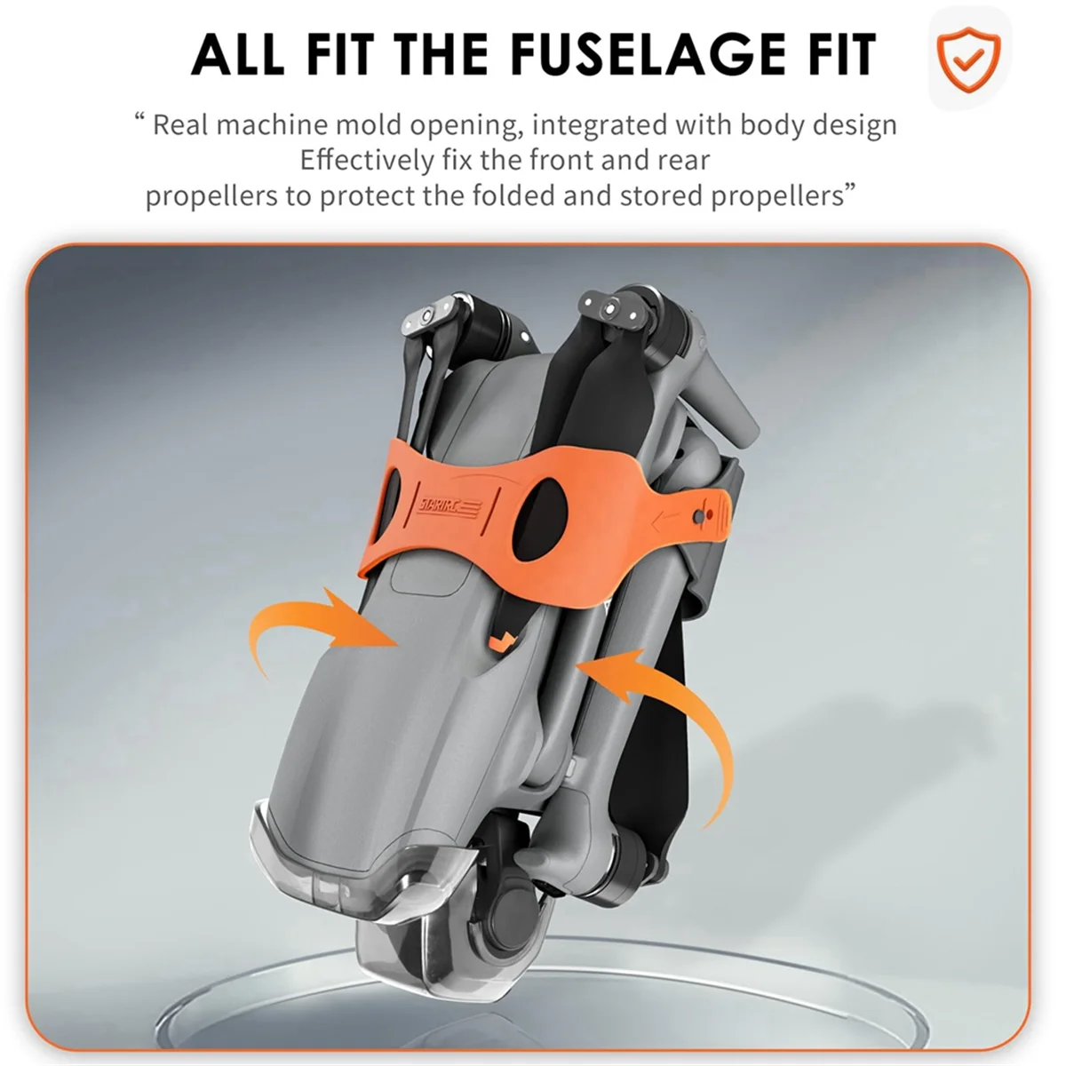 

M86K Propeller Holder Fixator for Air 3 Drone Propeller Protector Fixator Shockproof ABS Base Orange