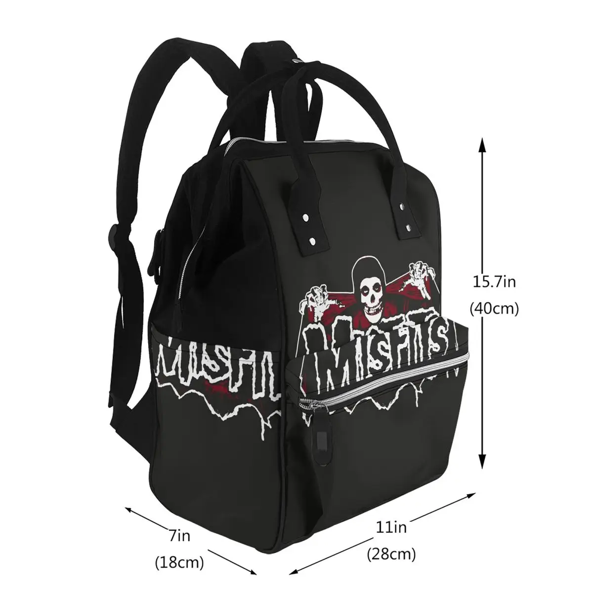 Misfits Skull Student Backpack School Bag Hiking Travel Daypack for Men Women Bookbag Shoulder Bags