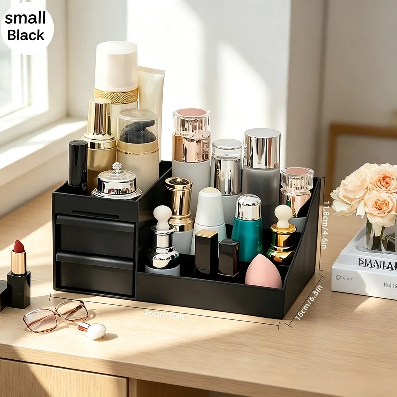 Support de parfum pour homme avec tiroirs, organisateur de rangement antidérapant pour commode et salle de bain