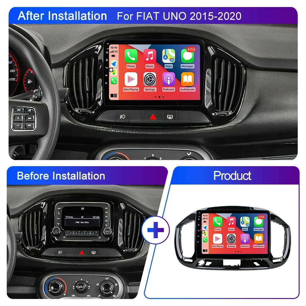 

8GB+128GB Android 13 Carplay Radio For FIAT UNO 2015 2016-2020 Car stereo Multimedia Player Android Auto GPS navigation 2DIN