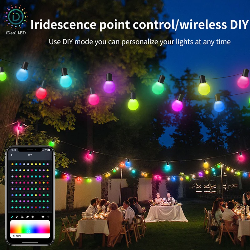 Smart LED RGB Festival Decoration Diy Graffiti Lamp APP Control Night Light Led Strip Lights Ceiling Chandelier Waterproof Home