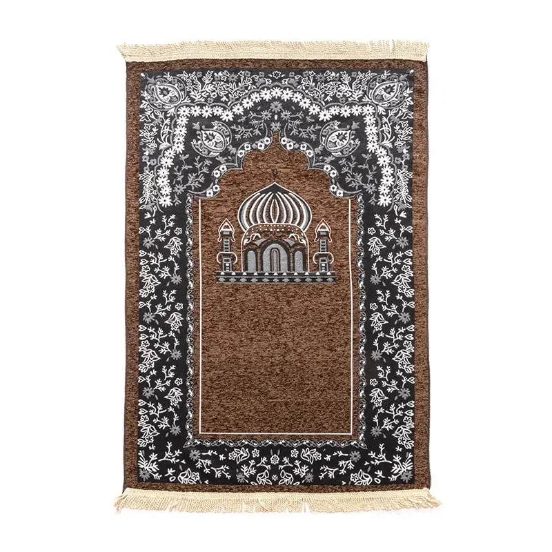 Chenille Muslim Prayer Mat Non-slip Portable Worship Blanket Floor Carpets Travel Prayer Rug Ramadan Gift Pilgrimage Blankets