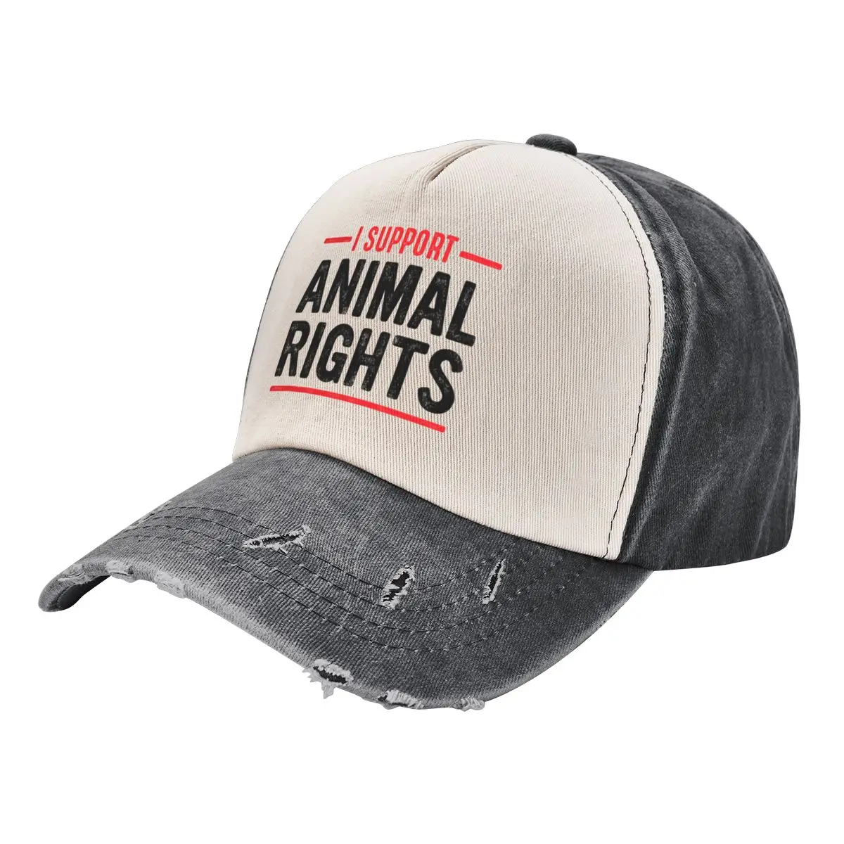 

I Support Animal Rights Baseball Cap sun hat sailor cap for men Sunhat Trucker Cap Women Men's