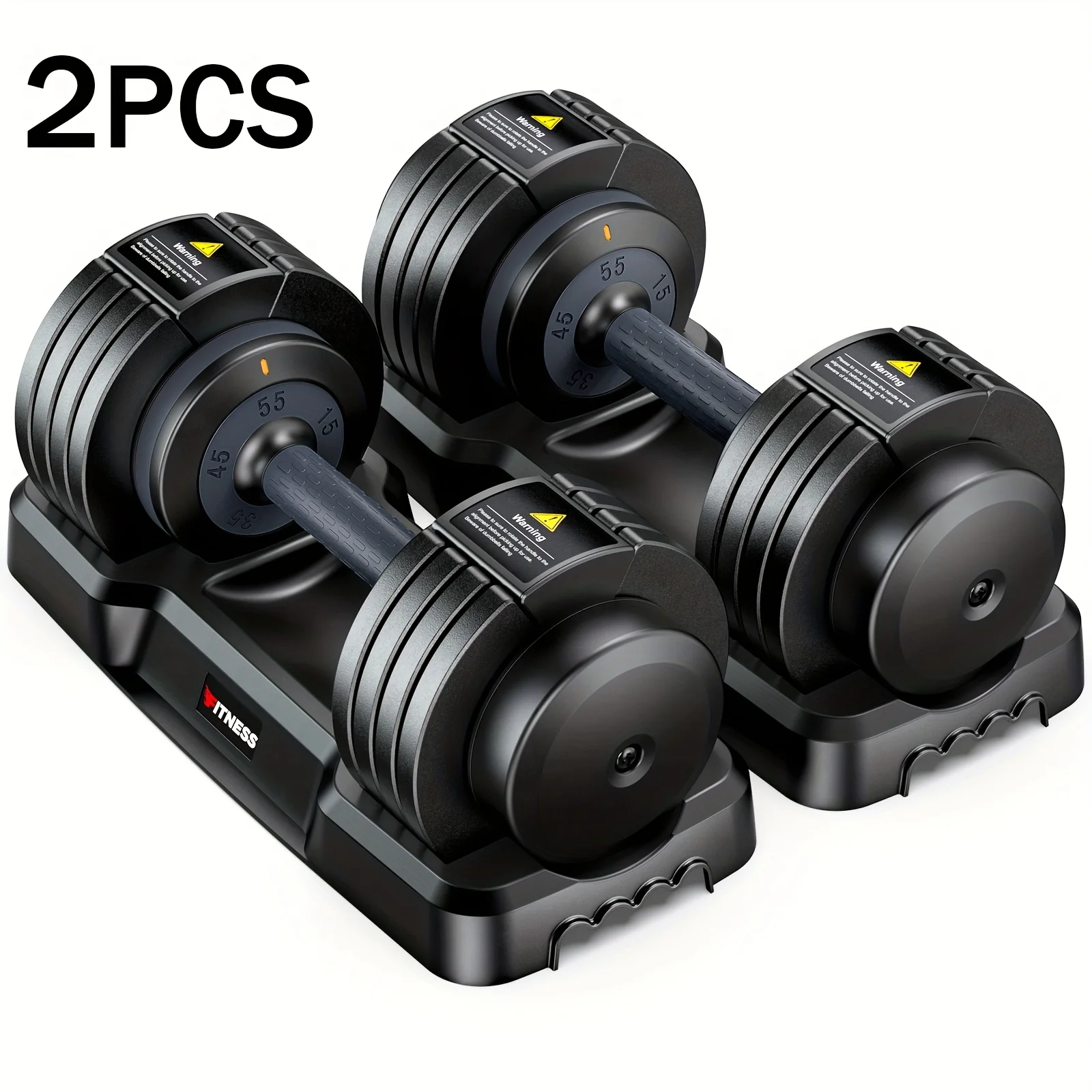 25/55 Lbs Pair Adjustable Dumbbells Set, 5 In 1 Adjustable Weights Dumbbells With Anti-Slip Texture Handle, Dumbbell, Barbell, Kettlebell, Push-up, Home Gym Equipment For Full Body Workouts, Strength Training, And Fitness For Men & Women.