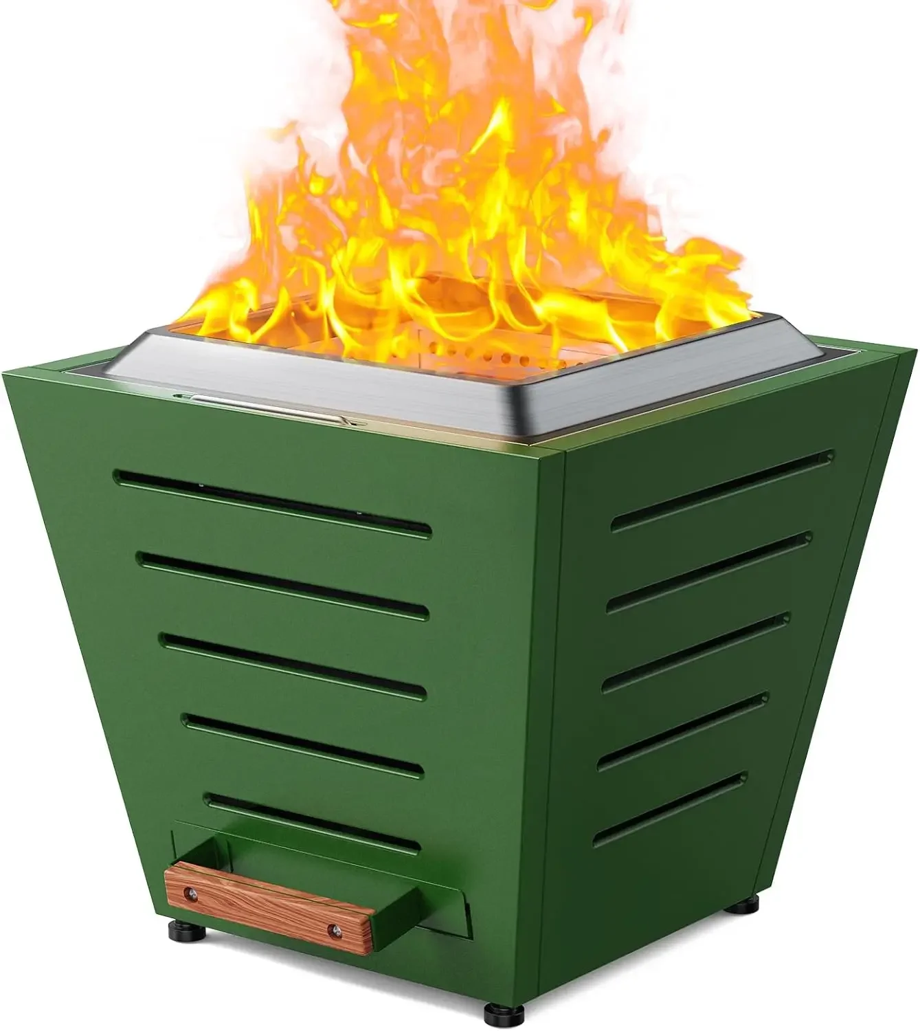 

20 Inch Smokeless Fire Pit - Portable Stainless Steel Wood Burning Fireplace for Outdoor Patio