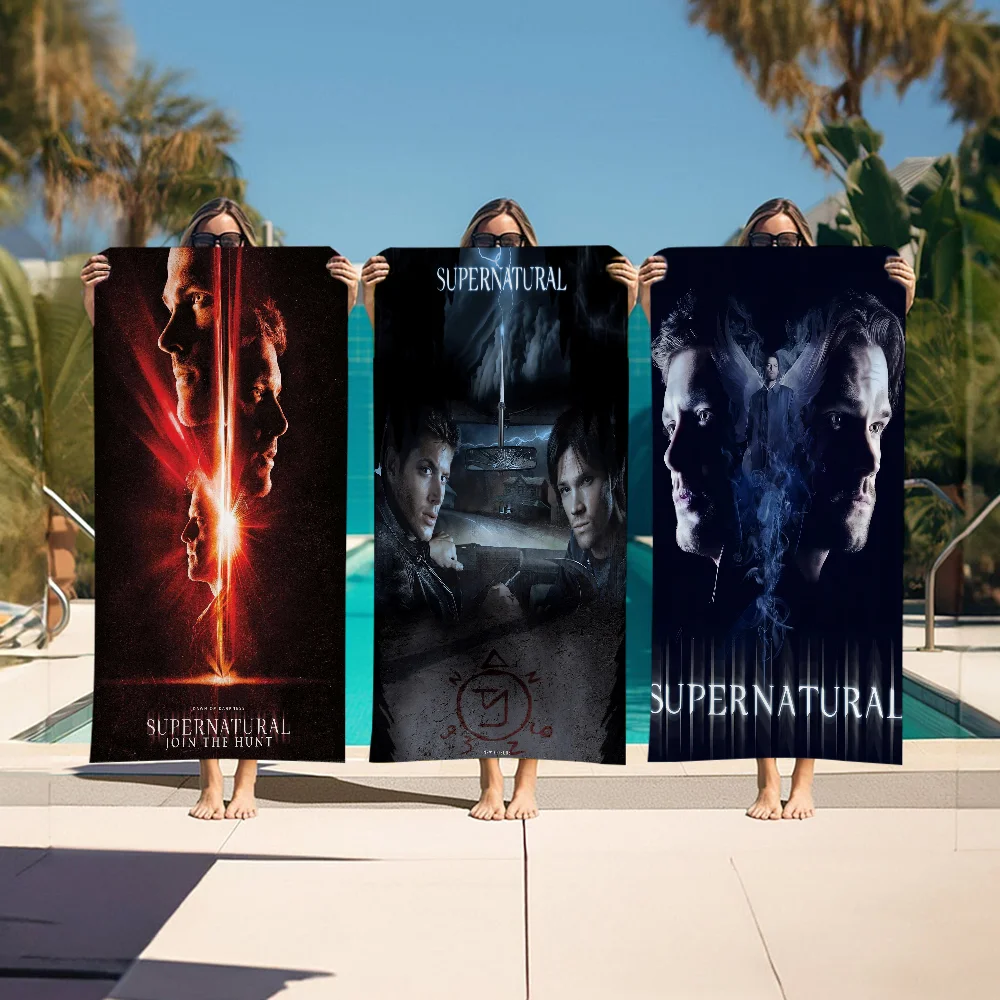 TV Play Series Supernatural Microfiber Beach Towel Absorbent Quick dry Soft Yoga Swimming Resort Mountain Climbing Towel