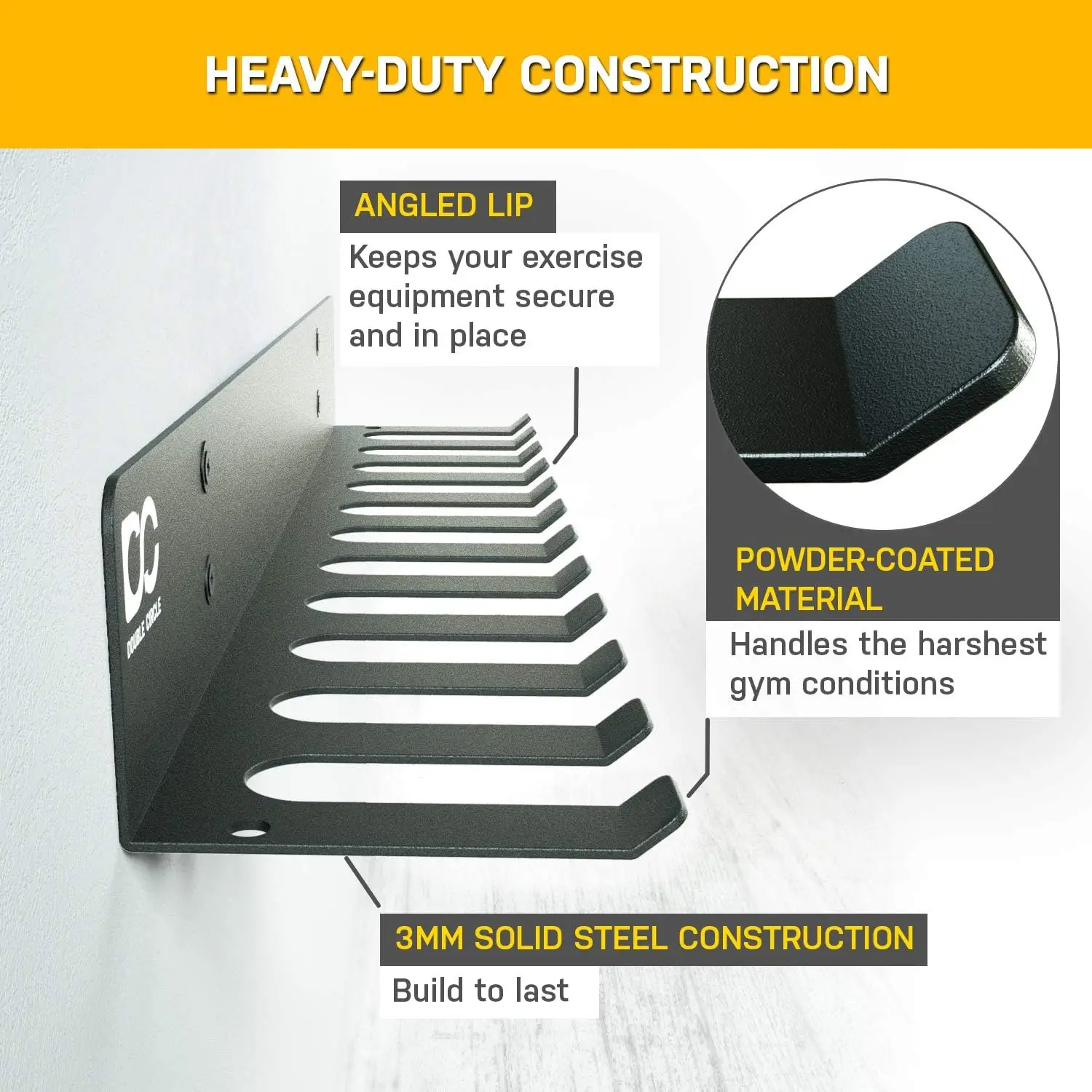 Gym Storage Rack with 12 Hooks, Multi Purpose Gym Equipment Wall Rack Hanger for Pro Home Gym Storage for Exercise