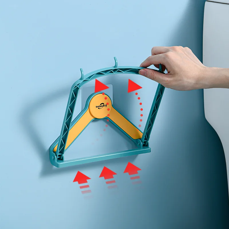 Washbasin Hook Storage Rack Free Punch Bathroom Basin Hook Space-saving Wall-mounted Foldable Storage Rack Bathroom Organize