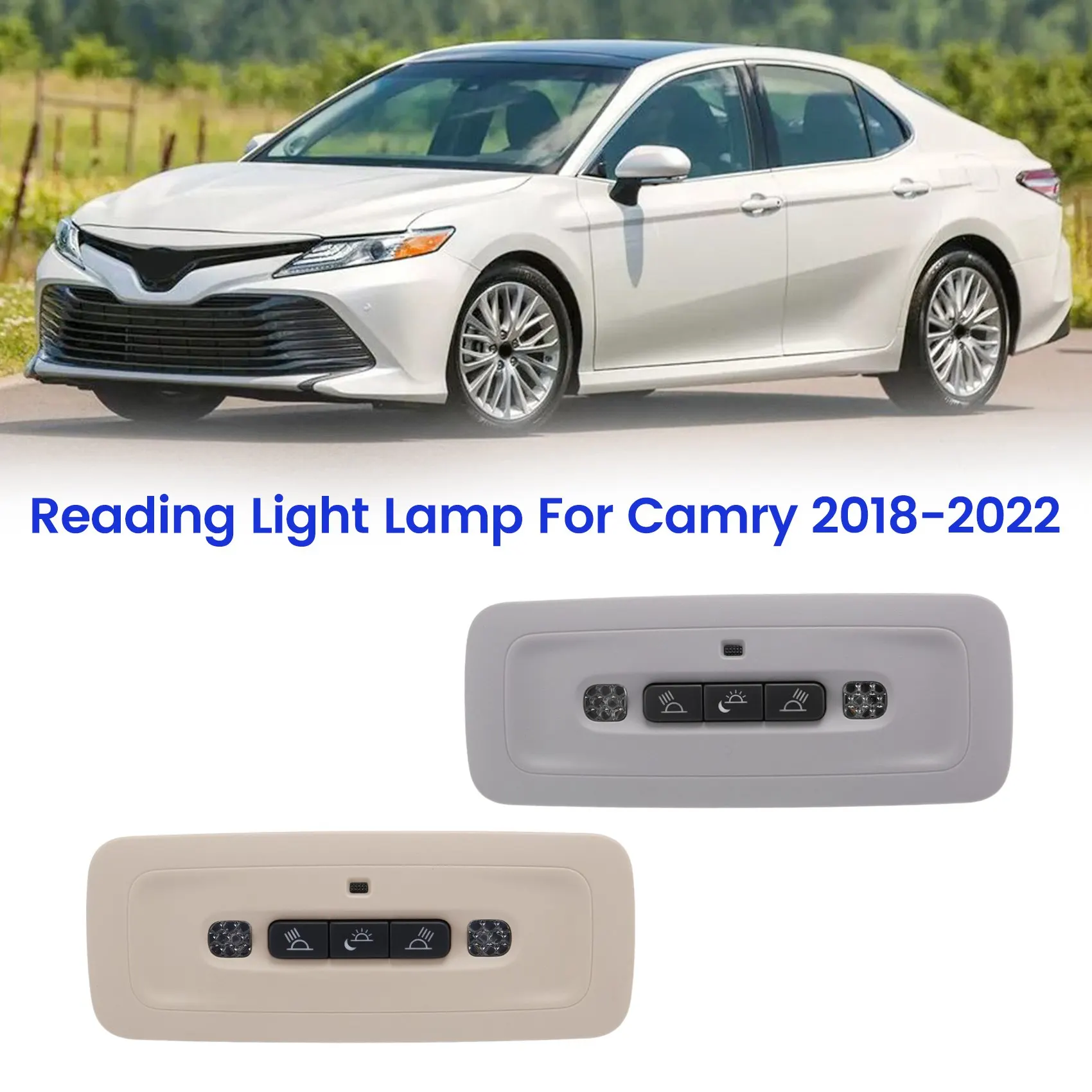 Car Indoor Ceiling Light Reading Light Lamp for Toyota Camry 2018-2021 2022 81360-06120 Beige