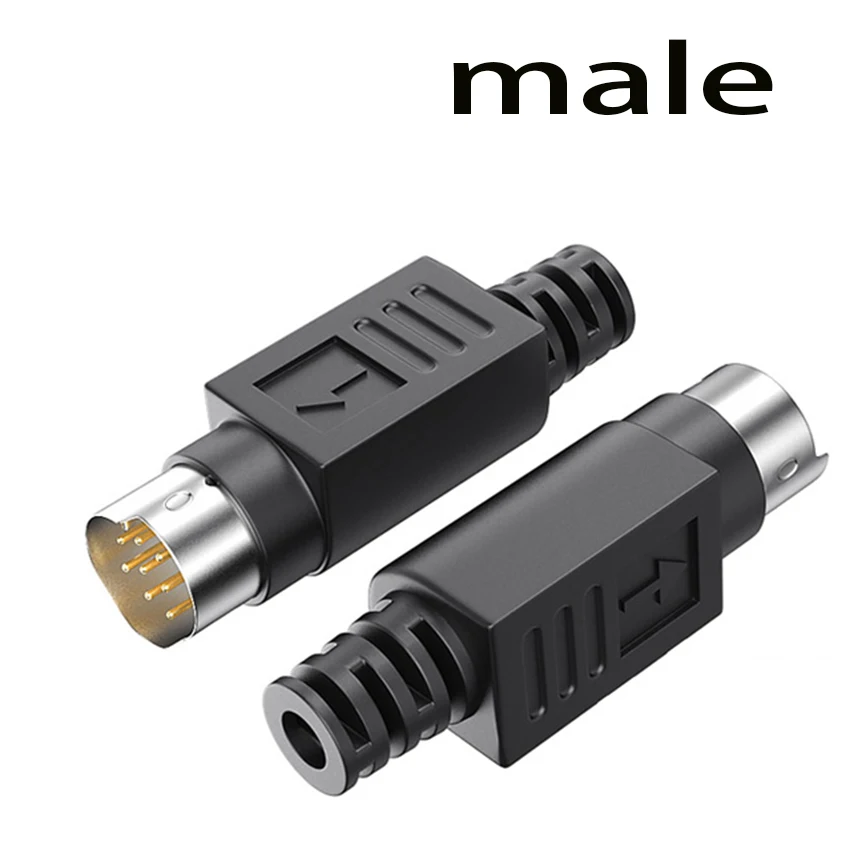 2PCS New High Quality 8Pin/6Pin/4Pin Mini DIN Plug S terminal PLC connector MD8 Pin Male DIY for Soldering Cables Connector