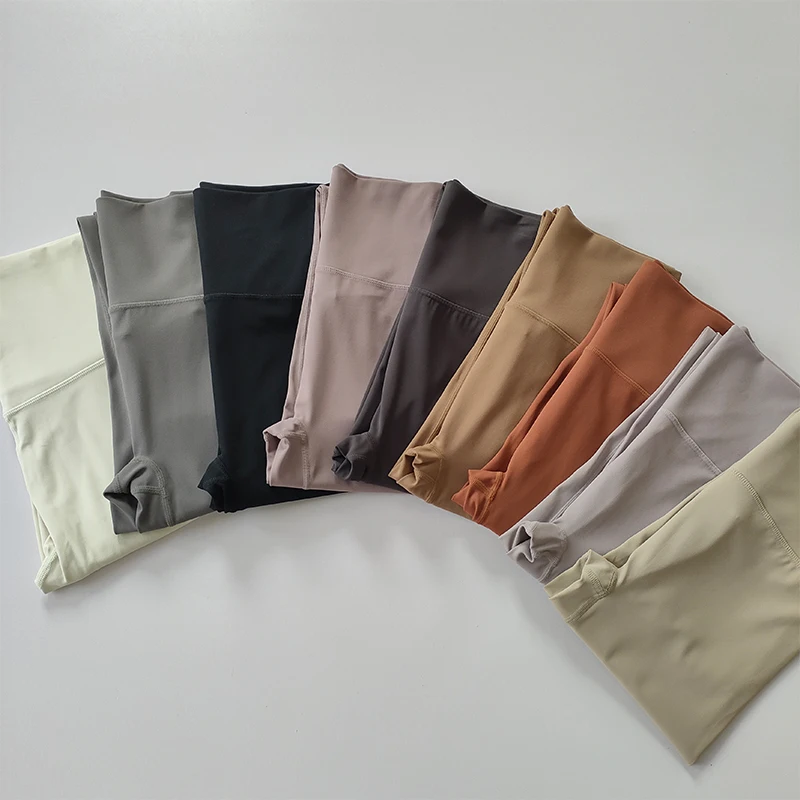 Pocket Sports Nude Yoga-Hose für Damen, Hochgeschnittene Hüftlift-Leggings, Schnelltrocknende Lauf- und Fitnesshose – Detail 21