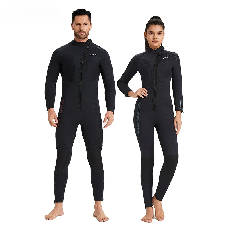 Men's One-piece 5mm Warm Surfing Wetsuit Women's Wear-resistant Snorkeling Suit One-piece Delivery Wetsuit