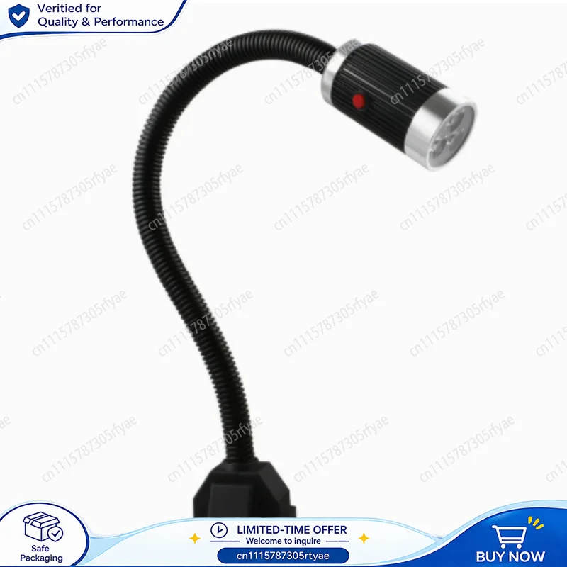 LED Machine Work Light 220V 24V Strong Magnetic Base Flexible Gooseneck Lamp For CNC Lathe Milling Machine Industrial Lighting