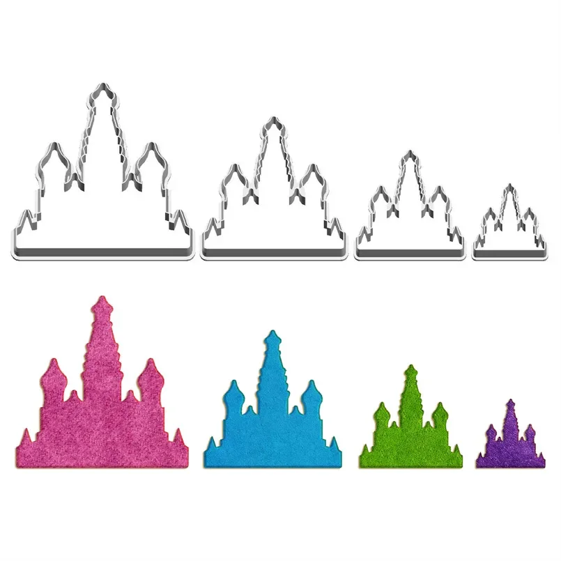 Four Specifications Cartoon Place of Interest,Saint Basil's Cathedral,Plastic Mold,Cake Fondant Tool,Cookie Sushi Fruits Cutters