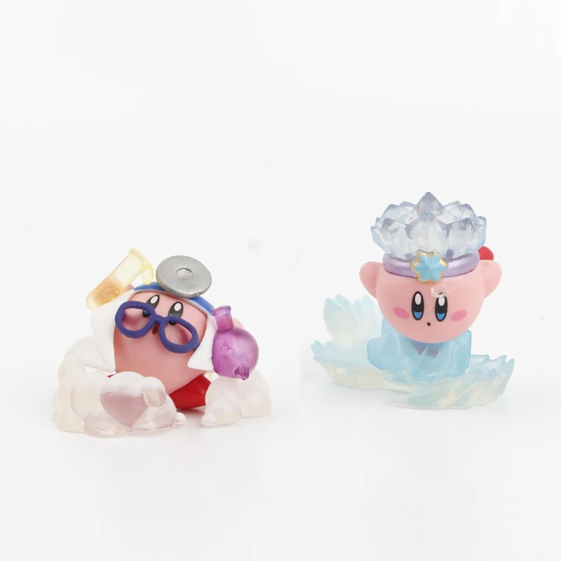 ビニール人形フィギュアおもちゃ、カービー、ケーキデコレーション、食品、1セットあたり4個