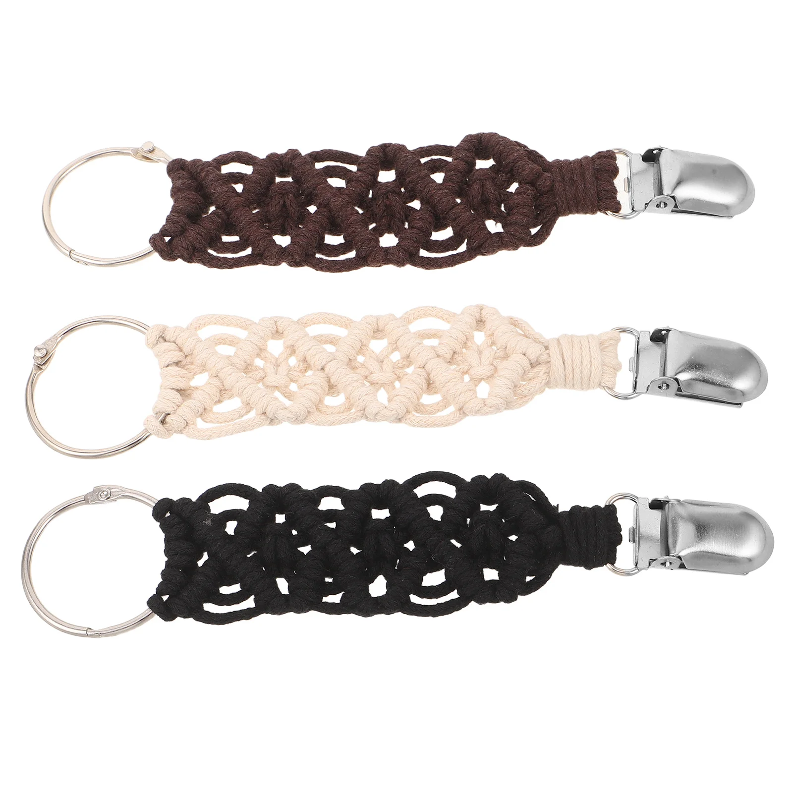 

3pcs Travel Portable Cotton Rope Metal Holder For Bag Sun Hat Windproof Clip Luggage Hat Clip For Travel Beach Vacation