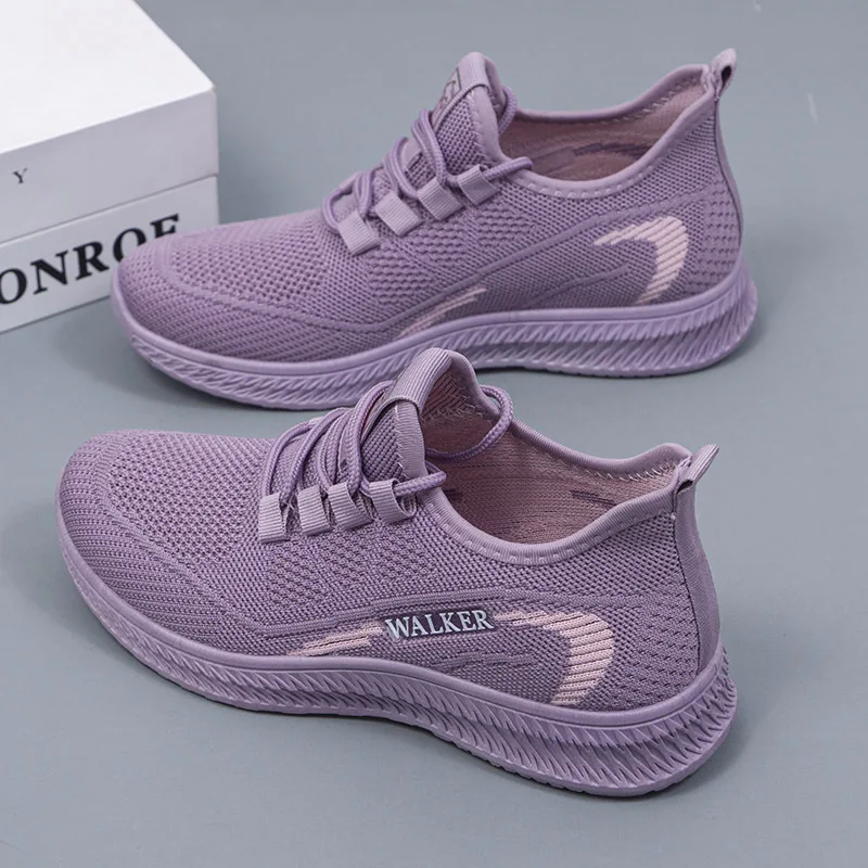 Women Shoes 2023 Fashion Versatile Mesh Sneakers Flying Weave Casual Vulcanize Shoes zapatillas de deporte  trainers platformHig