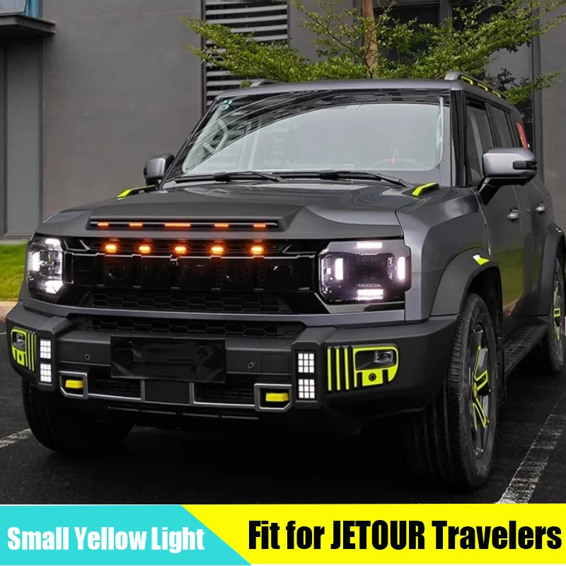 

Car Off-road Grille Small Yellow Light for Chery JETOUR Traveler T2 LED Daytime Running Light Decorative Lamp Grille Trim Parts