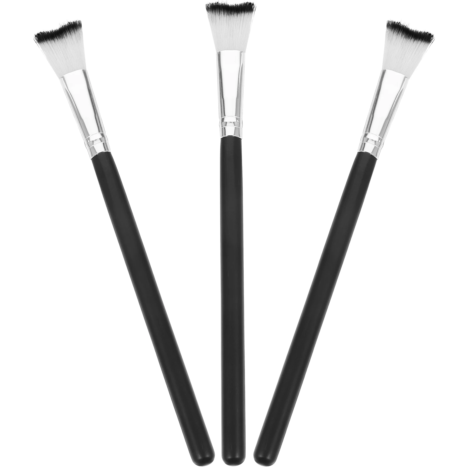 3개입 코 윤곽 브러쉬 하이라이터 브러쉬 여성 메이크업 도구 휴대용 세트 부드러운 브리슬 우아한 핸들 코 섀도우용