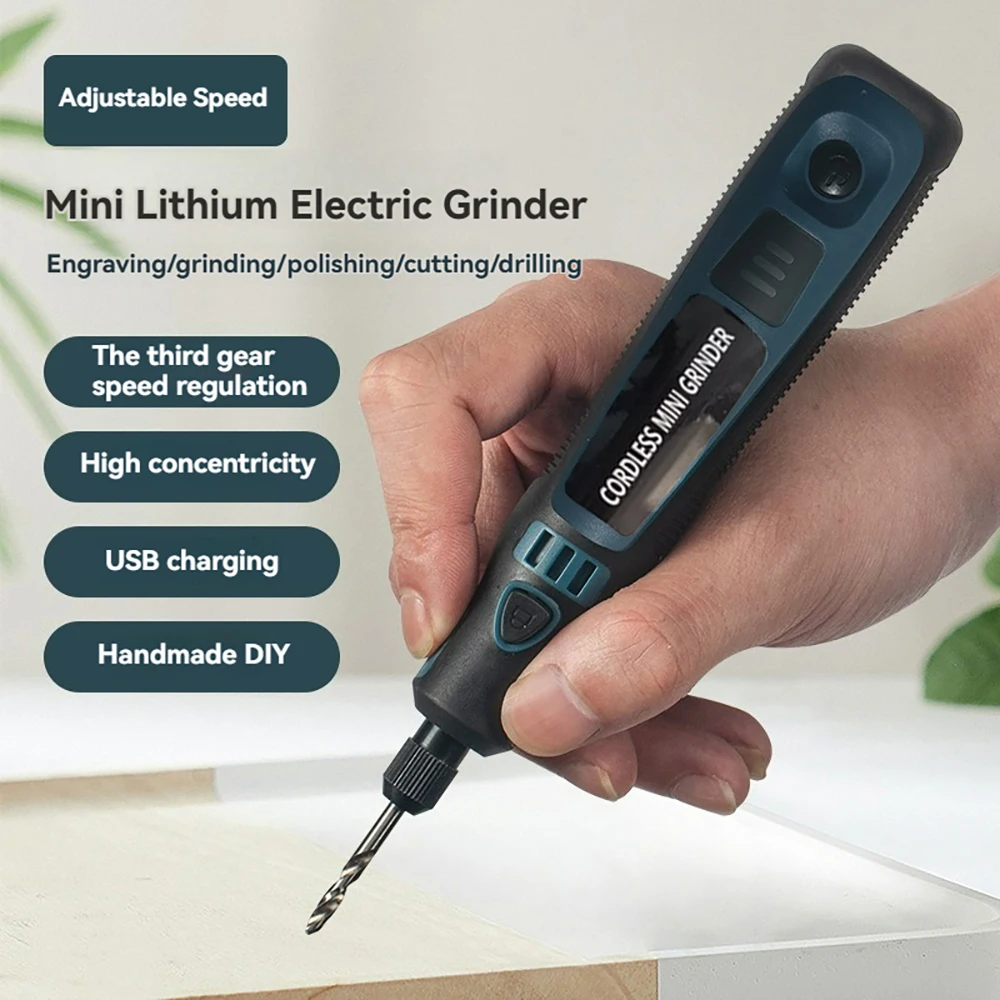 Perceuse électrique sans fil 3.6V 5000-10000-15000r, Micro outil rotatif, Mini meuleuse sans fil Rechargeable, Kit de graveur