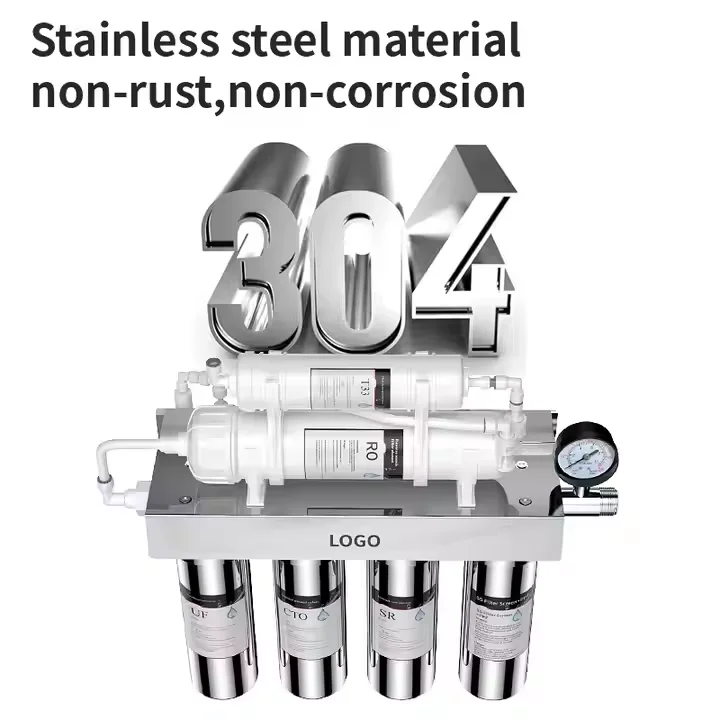 Ambohr фильтр для водопроводной воды с высоким расходом 600GPD обратный осмос 7-ступенчатый бытовой очиститель воды из нержавеющей стали RO система