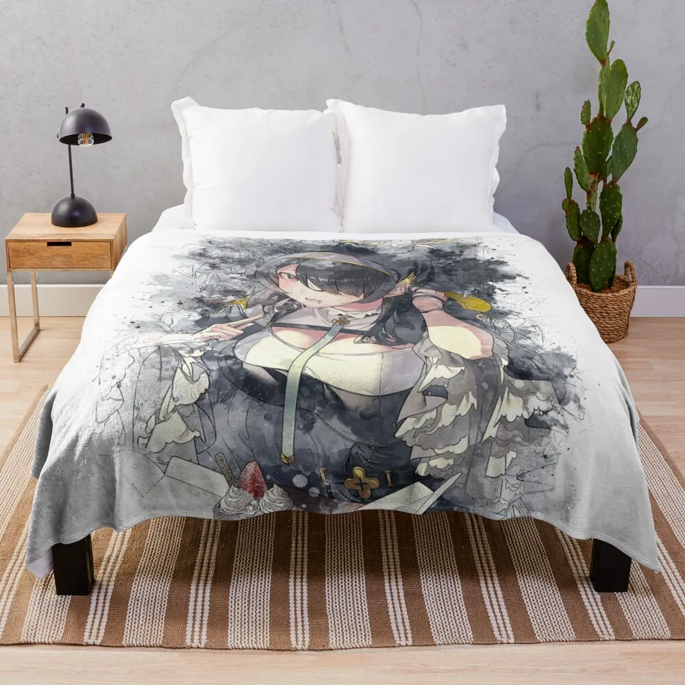 Wakaba Hinata Watercolor Throw Blanket Sofa Quilt Luxury Thicken Moving halloween Blankets