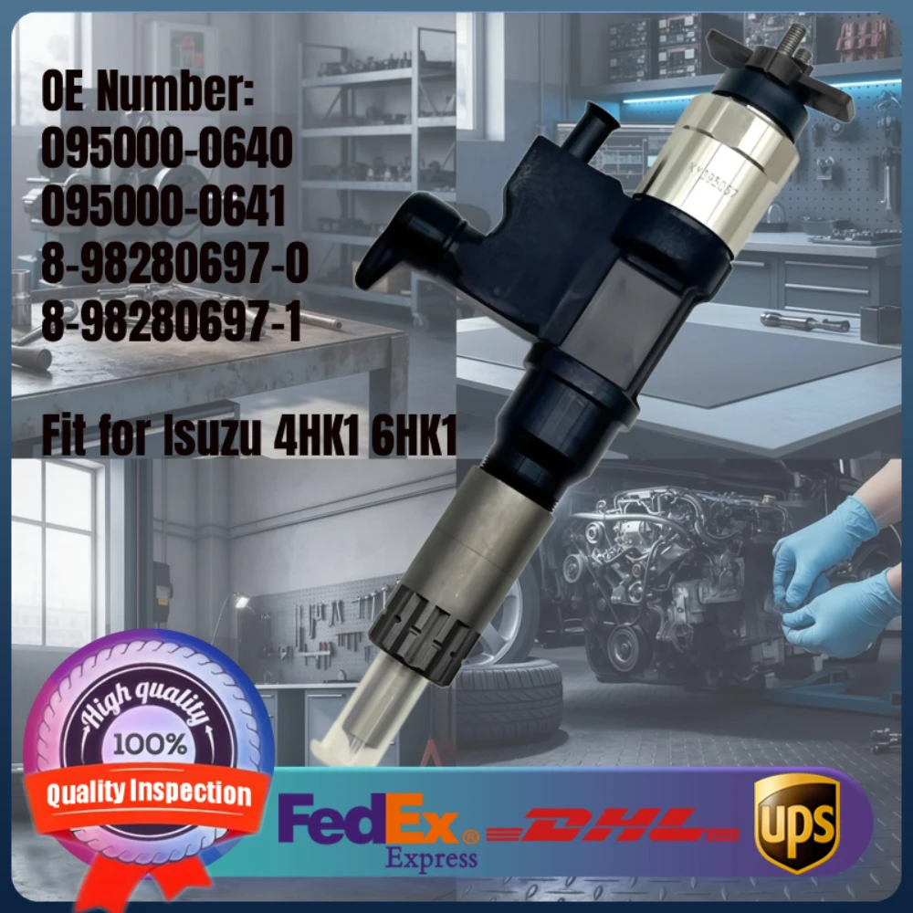 

Common Rail Fuel Injector 095000-0640 095000-0641 8-98280697-0 8-98280697-1 for Isuzu 4HK1 6HK1 Diesel Engine