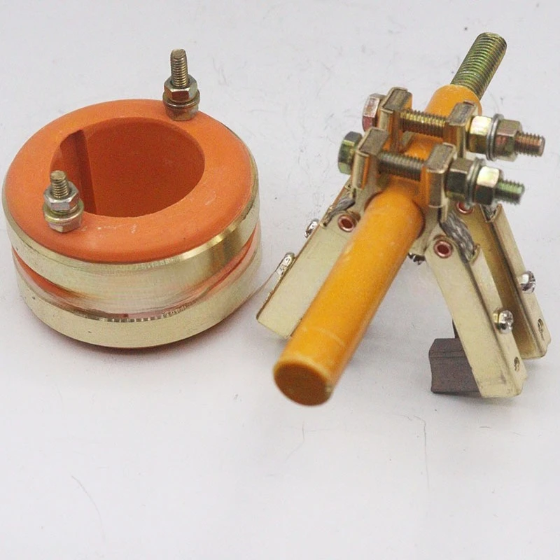 Collector Ring Conductive Slip Ring 2  3  4 Way Inner 20 25 30 35 Outer Diameter 58 Keyway 8 Herringbone Carbon Brush