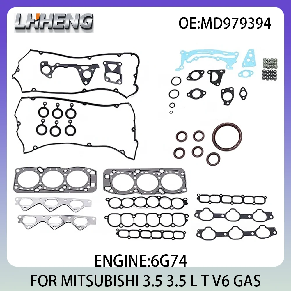 

Engine Full Overhaul Gasket Kit Rebuild Set For MITSUBISHI DEBONAIR PAJERO 3.5L 3.5 L T V6 GAS 1992-1999 MD972341 50140100 6G74