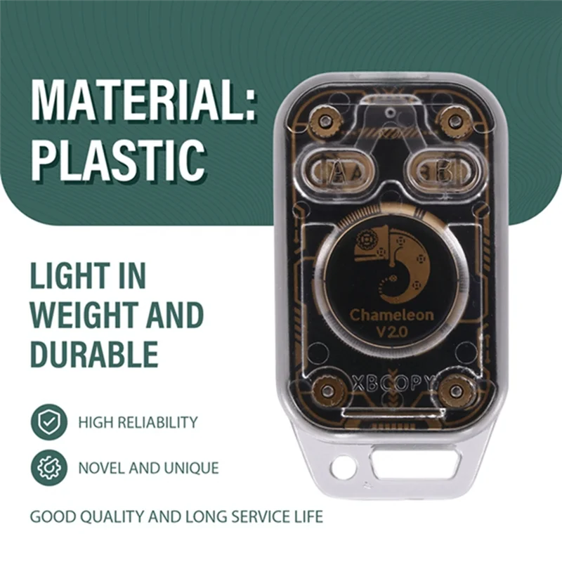 ABZW Chameleon Ultra RFID Smart Chip Reader Emulator NFC Duplicator 125K 13,56 MHz Kartendekodierung + 5XUID Schlüsselanhänger Chameleon V2.0