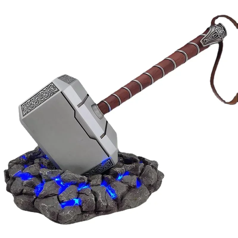 

Full Metal CATTOYS end collection quality of 1/1 Thor hammer mjolnir movie props adult Cosplay costume party LED light of Base