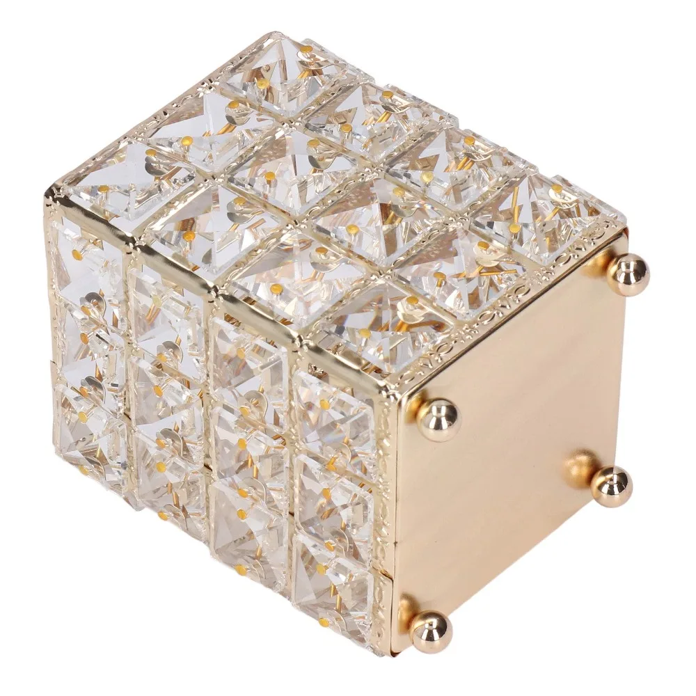 Stainless Steel Makeup Brush Holder Square Design Gold Cosmetic Brushes Storage Large Capacity Silver Makeup Brush Organizer