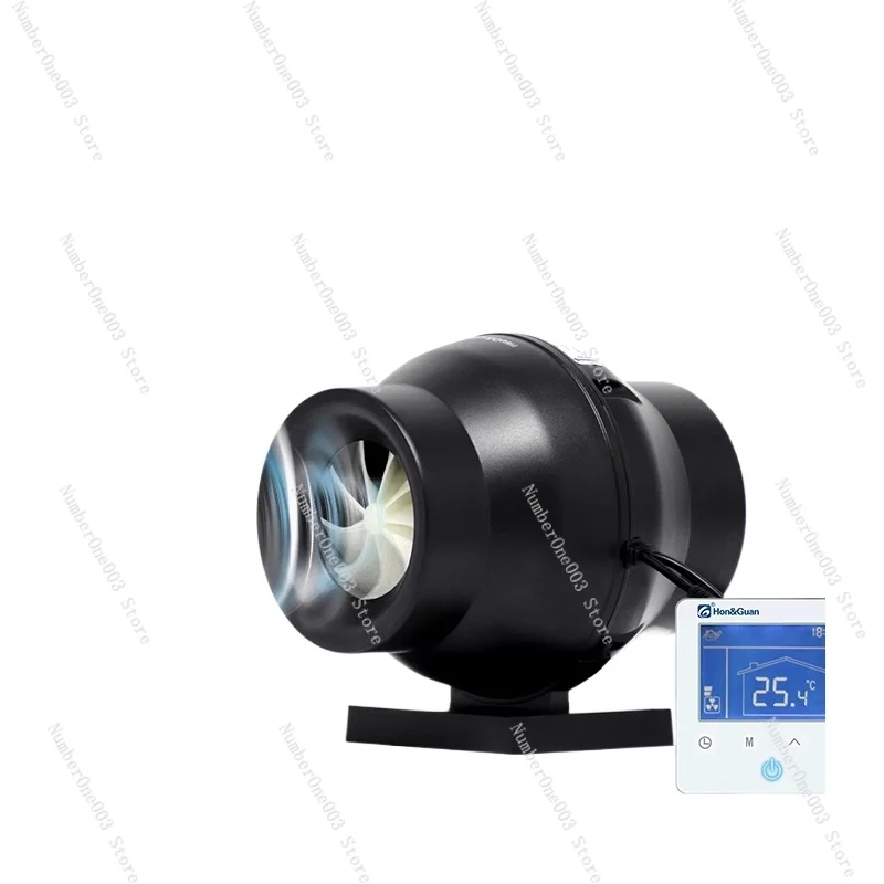 Fixation-free Super-strong 110-pipe Pressurized Exhaust Fan, Silent Bathroom Household Exhaust Ventilation Fan 4 Inches