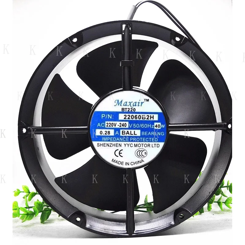 C FOR Maxair BT220 BT22060B2H 22060 220V-240V 0.28A 40W 베어링 AC 냉각 팬