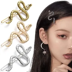 2023 New Gothic Punk  Metal Snake Medusa Hairpin Hair Clip for Women Side Bangs Holder Girls Retro Barrettes Jewelry Headwear