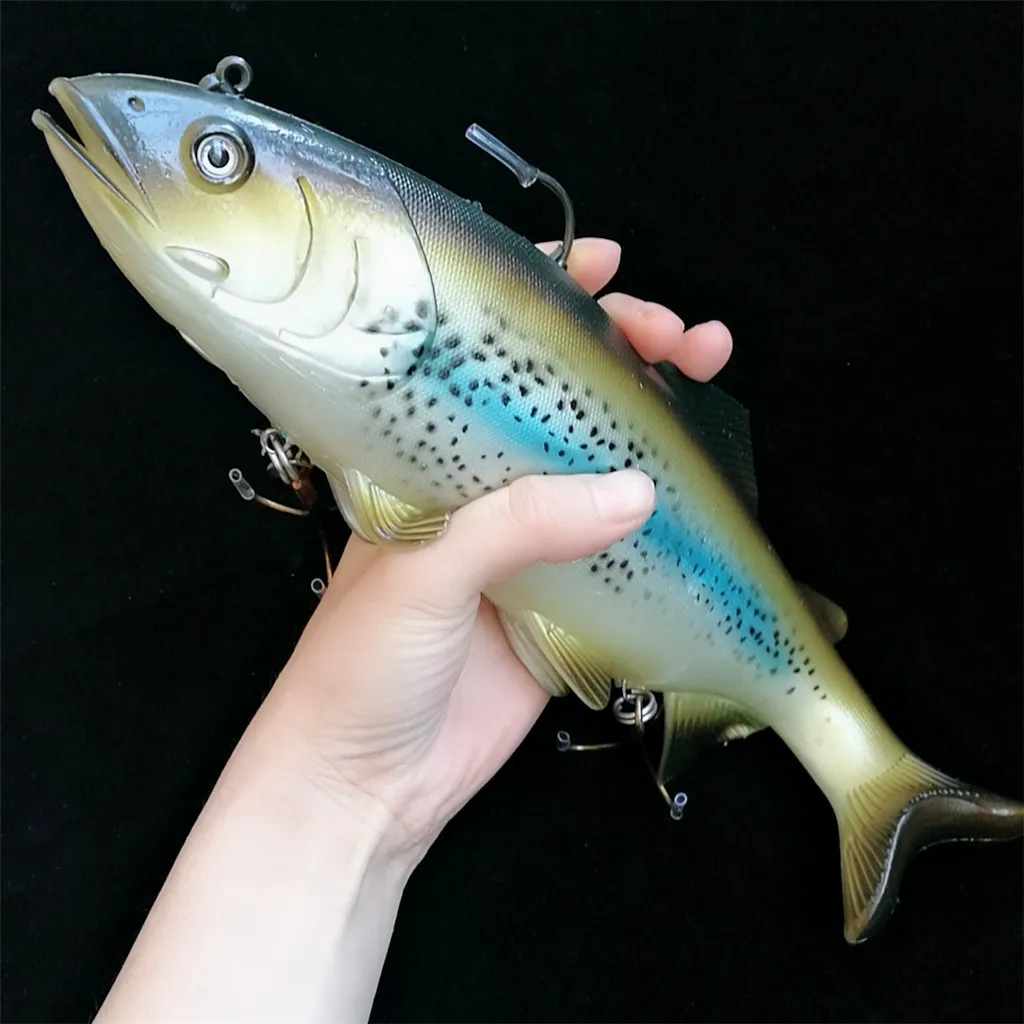 isca artificial macia para perch shad pike lure swimbait paddle tail catfish zander grande game equipamento de pesca 30cm 400g 1pc 01