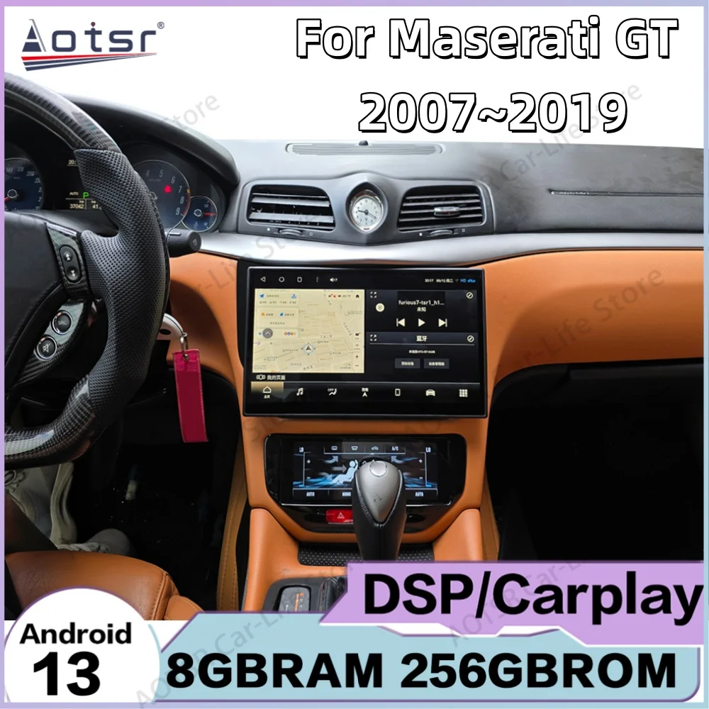 11.6 Inch Android 13 For Maserati GT 2007~2019 Multimedia Car Stereo Receiver GPS Intelligent Navigation Smart Radio Head Unit