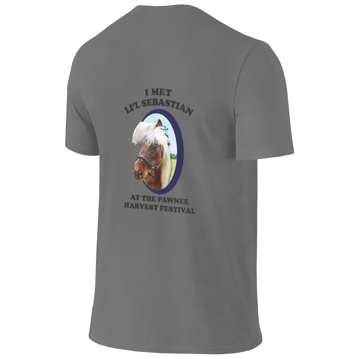 Lil Sebastian - Parks And Recreation Ultra-Minimalist Reversible T-shirt Korean Style Casual Not Easy To Loosen Cotton Tee